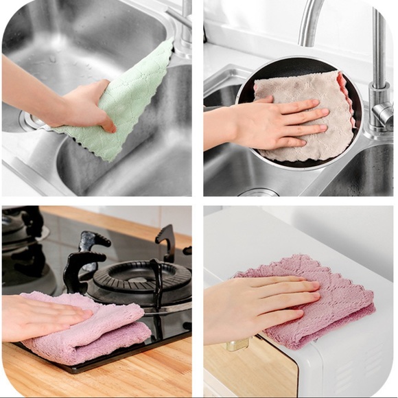 10PCS Kitchen Towels/Linens Premium Coral Velvet - Picture 1 of 7